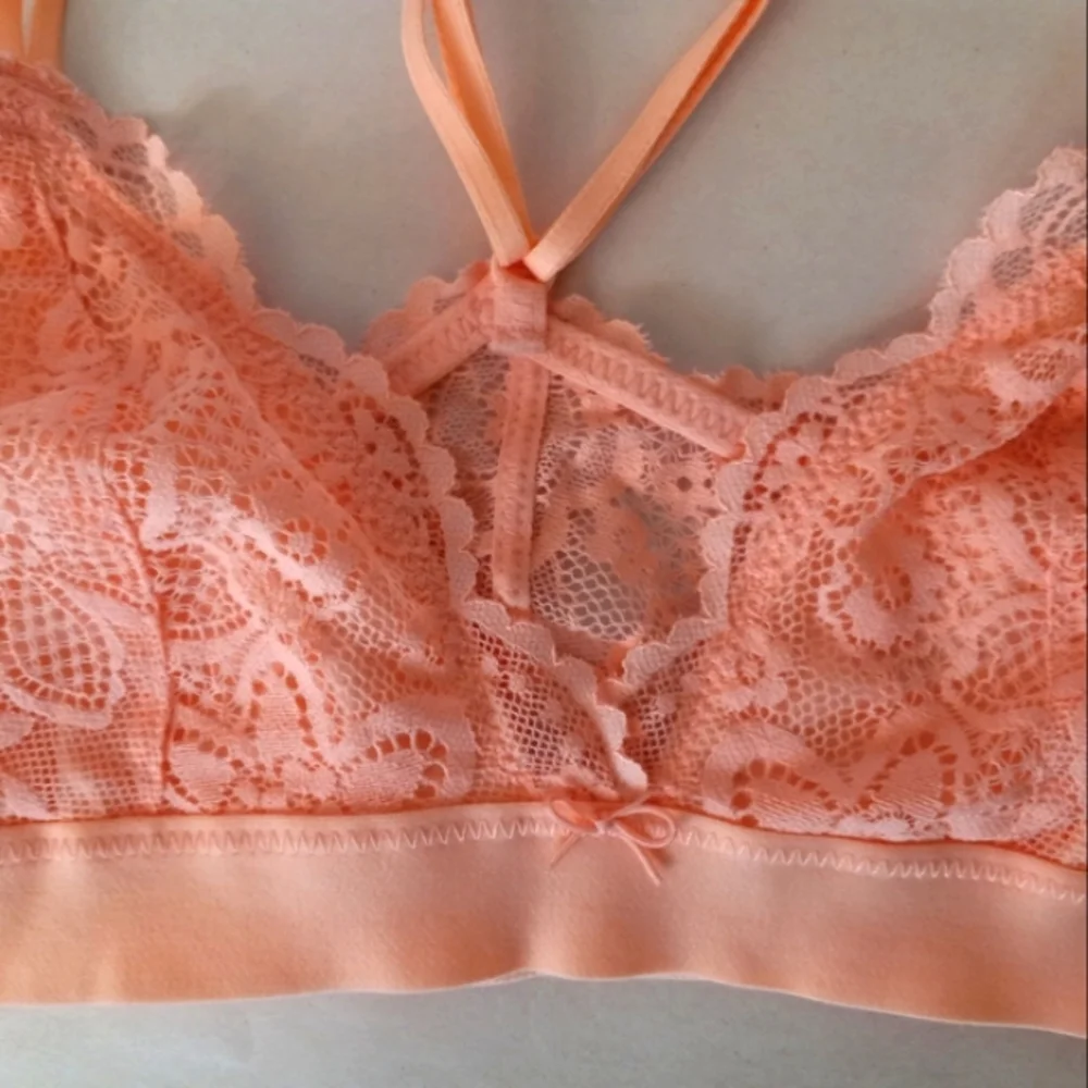 Aerie coral lacey bra S